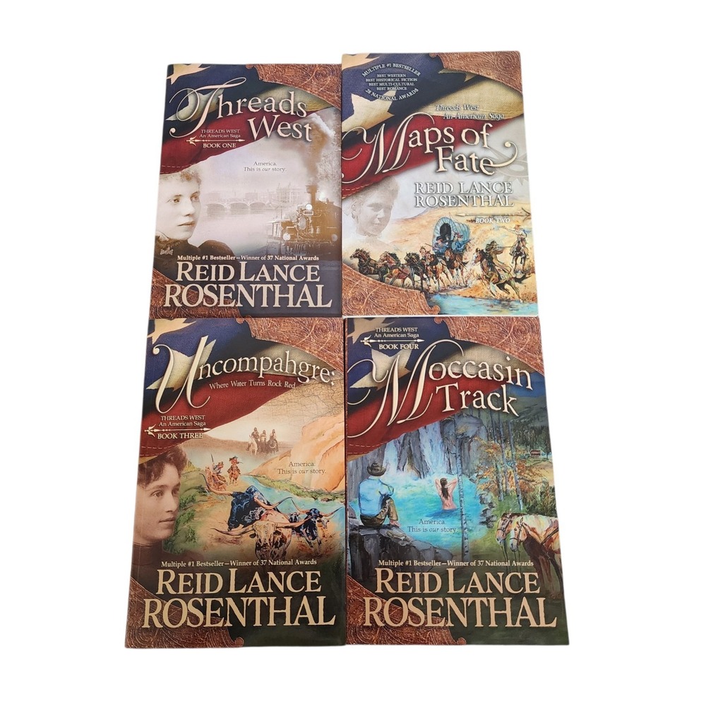 Threads West An American Saga by Reid Lance Rosenthal Lot of 4 Paperback